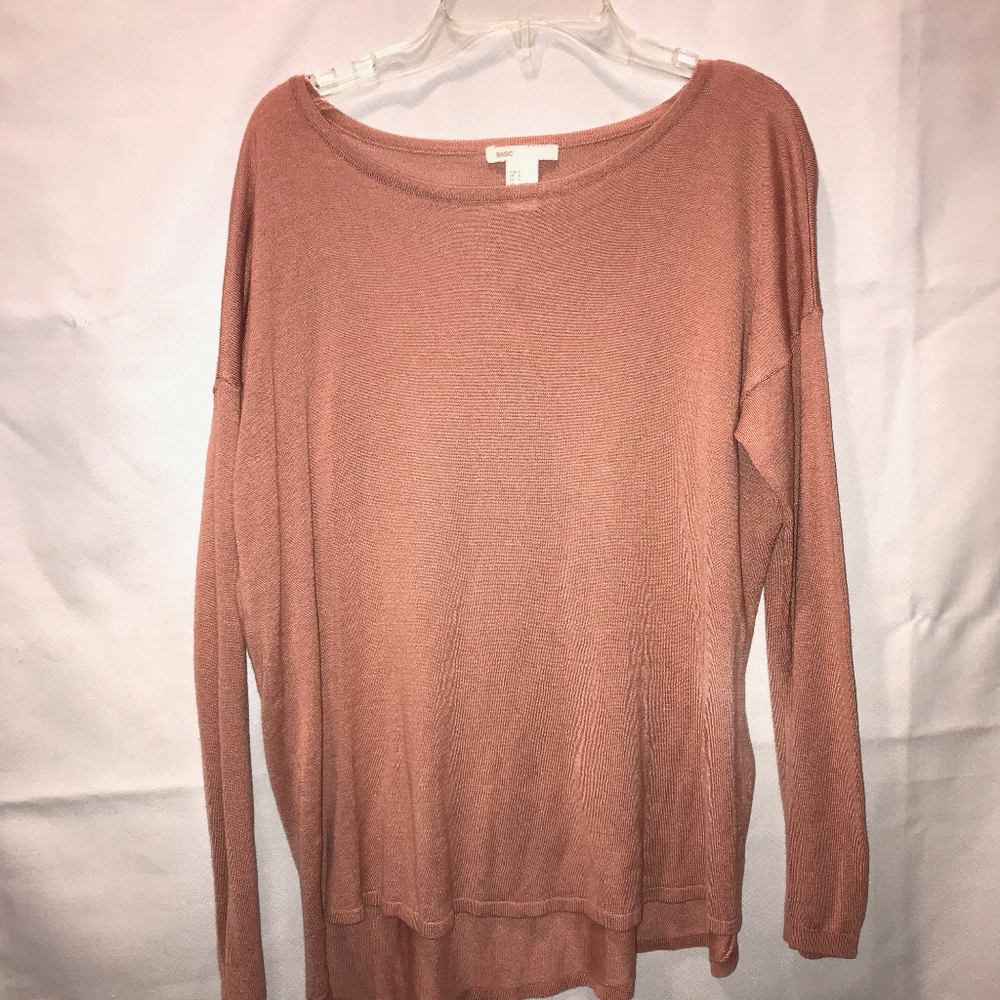dark blush long sleeve shirt